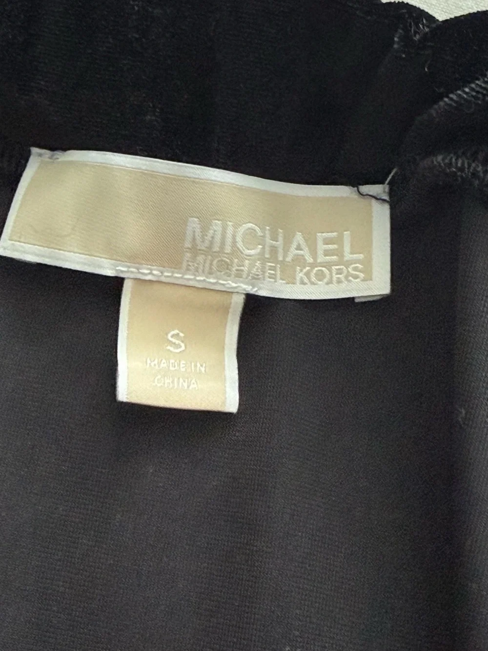 Michael Kors Black Velvet A-Line Skirt